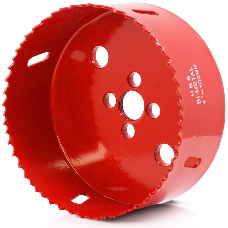 Koopi 4.25" Hole Saw with Heavy Duty Arbor, 38mm Depth Bi-Metal 4 1/4 inch Hole Cutter for Easily Drilling Wood, Plastic, Plywood, Drywall, Thin Metal (108mm) - Image 2